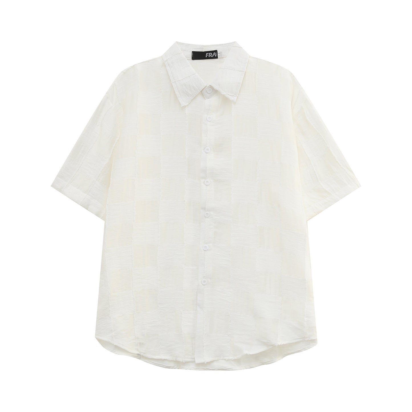 Geometric Texture Oversize Short Sleeve Shirt WN24862