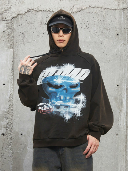 Graffiti Print Pullover Hoodie WN12185