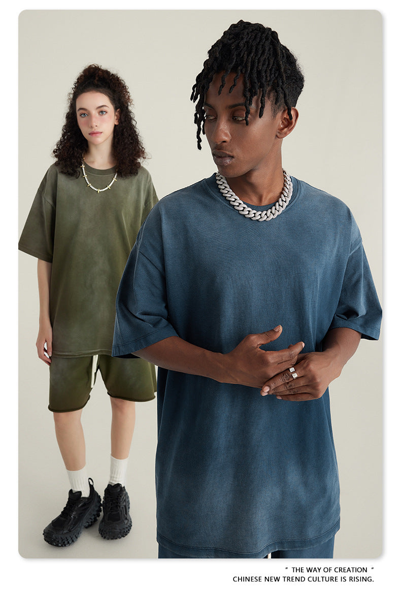 Washed Oversize Short-sleeve T-shirt WN6443