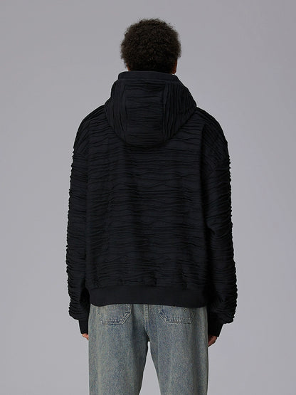 Embroidery Design Oversize Zipper Hoodie WN17810