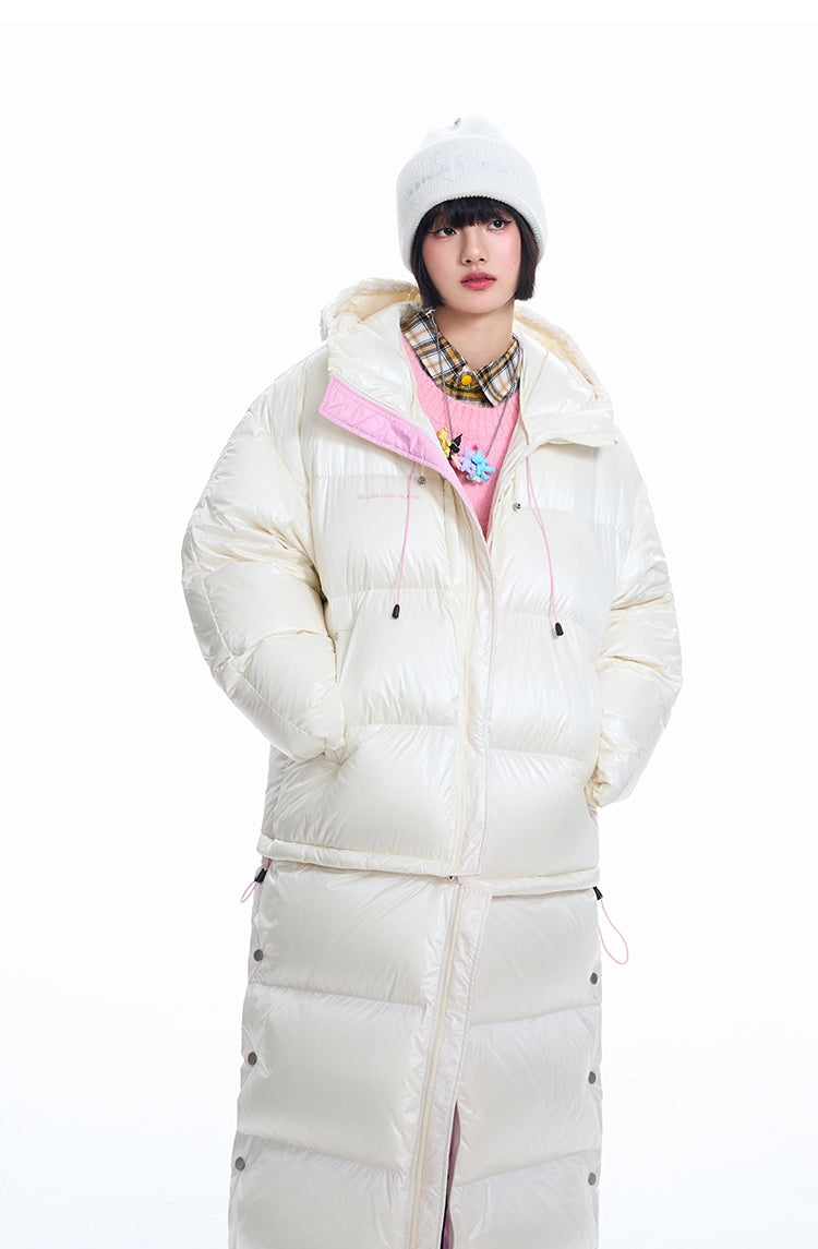 Thick Detachable Long Down Coat jacket WN9810