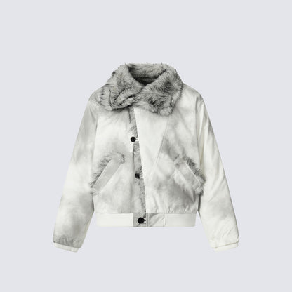 Fake Fur Trim Short Puffer Jacket WN27935