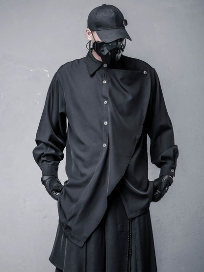 Deconstructed Irregular Design Long Sleeve Shirt WN22314