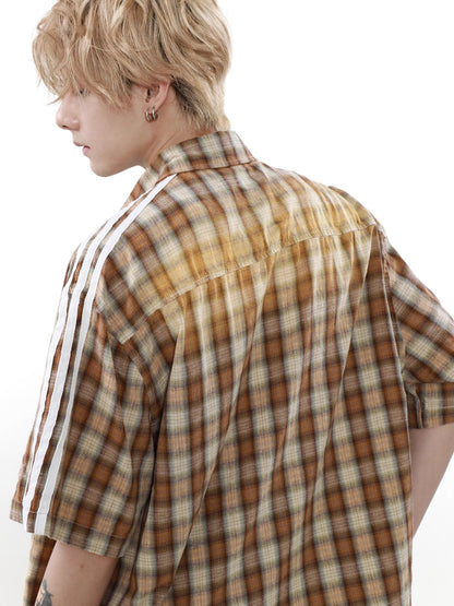 Three Bar Plaid Short Sleeve Shirt WN7541