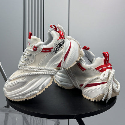 Rope Lace Washed Chunky Sole Sneakers WN24660