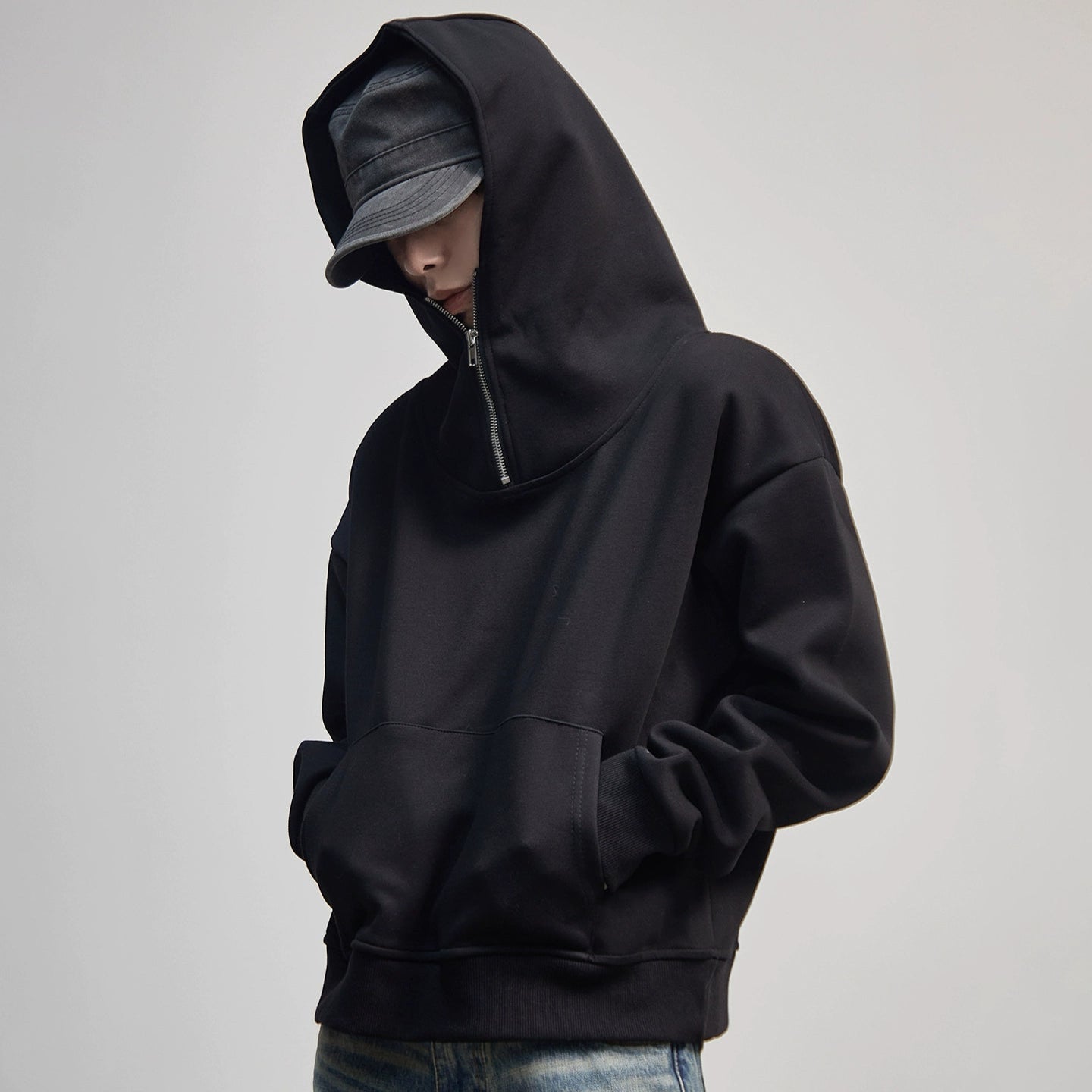 Washed Heavy Oversize Zipper Hoodie WN21179