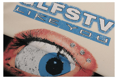 Heavyweight Waffle Eye Graphic Short Sleeve T-Shirt WN26493