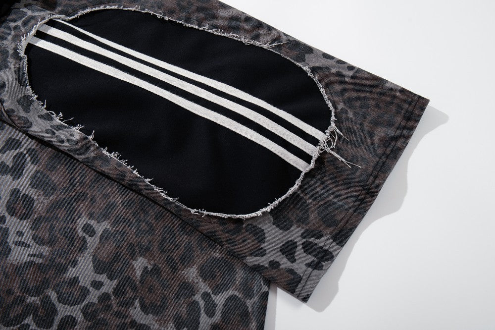 Leopard Embroidery Polo Shirt & Short Pants Setup WN27909