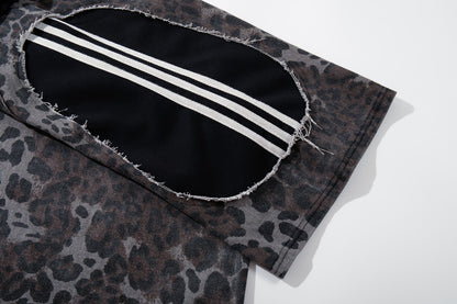 Leopard Embroidery Polo Shirt & Short Pants Setup WN27909