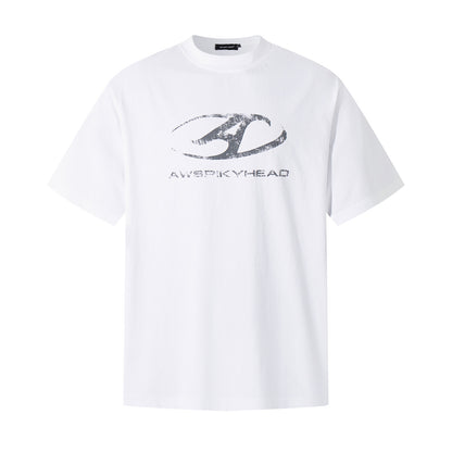 Washed Raw Hem Oversize Short Sleeve T-Shirt WN26929