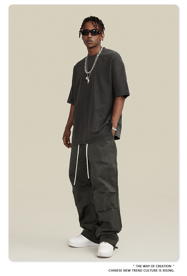 Washed Oversize Short-sleeve T-shirt WN6457