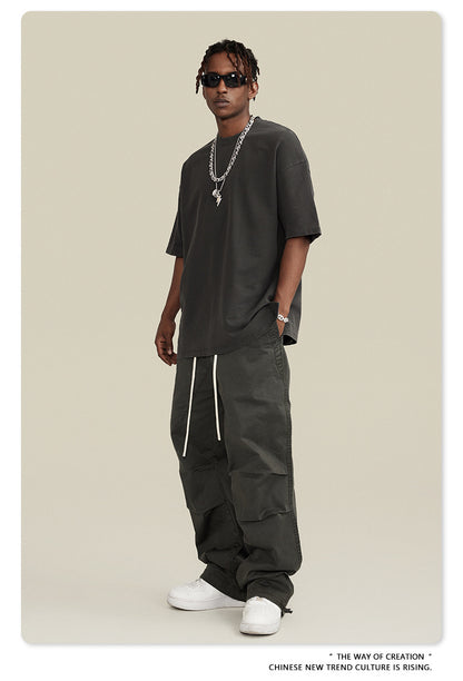 Washed Oversize Short-sleeve T-shirt WN6457