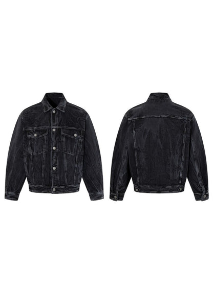 Washed Pocket Detail Denim Jacket WN27964