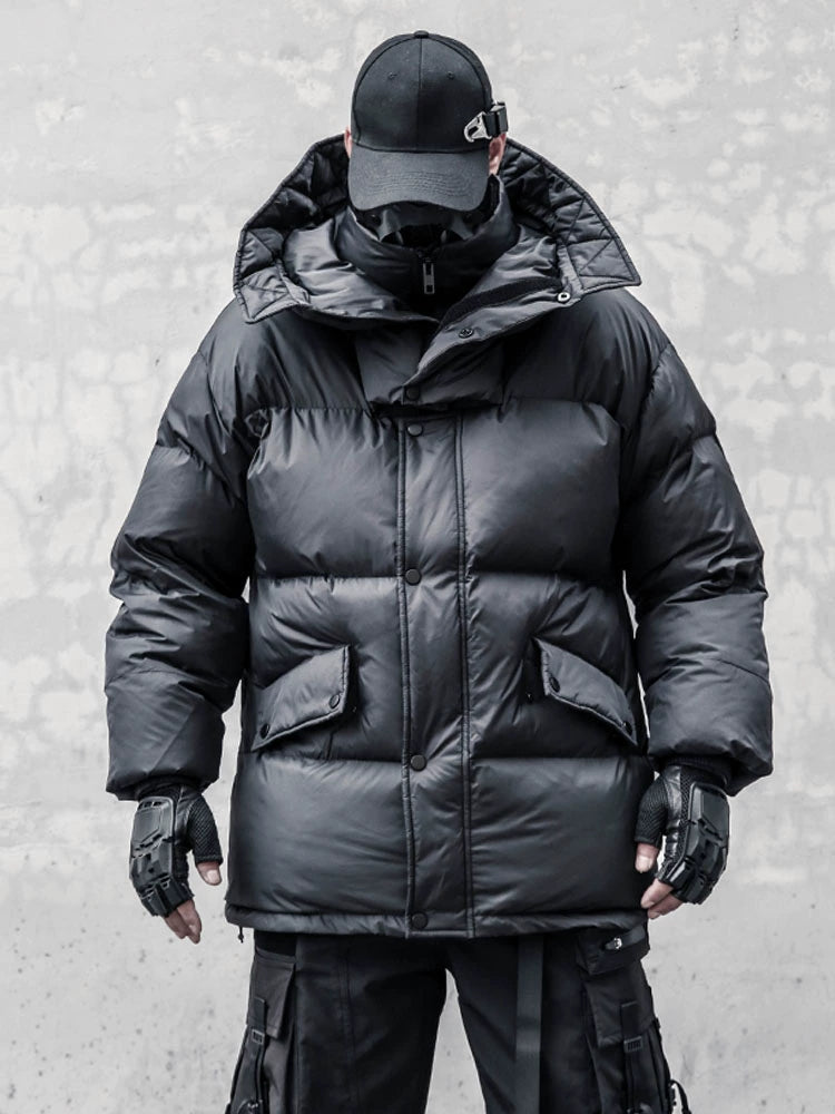 Cyberpunk Hooded Puffer Jacket WN22437