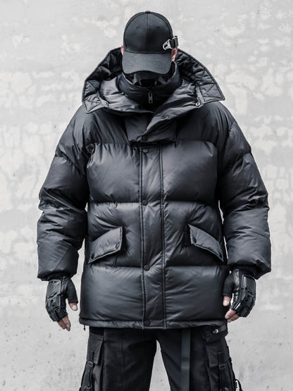 Cyberpunk Hooded Puffer Jacket WN22437