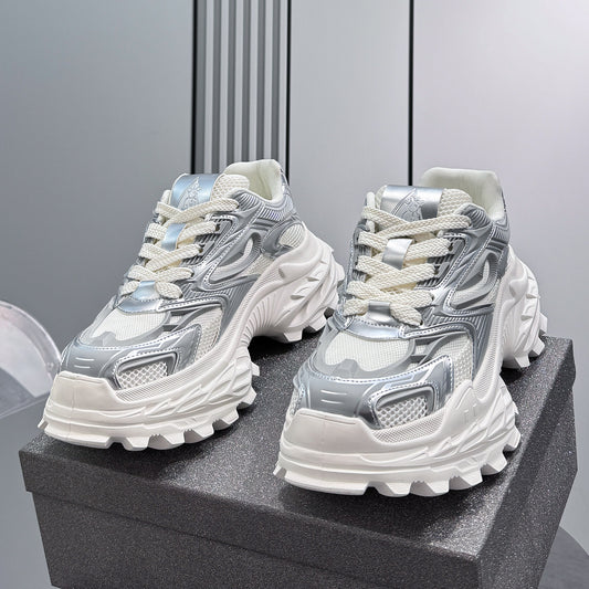 Mesh Panel Chunky Sole Sneakers WN24595
