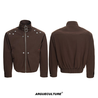 Washed Heavyweight Fake Layered Hooded Jacket WN23545