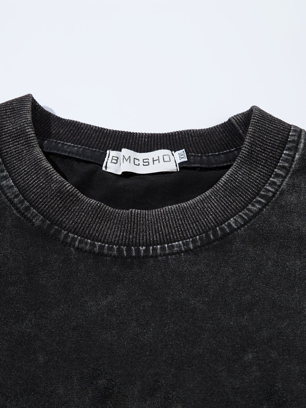 Washed Damage Collage Eye Print Short Sleeve T-Shirt WN26806