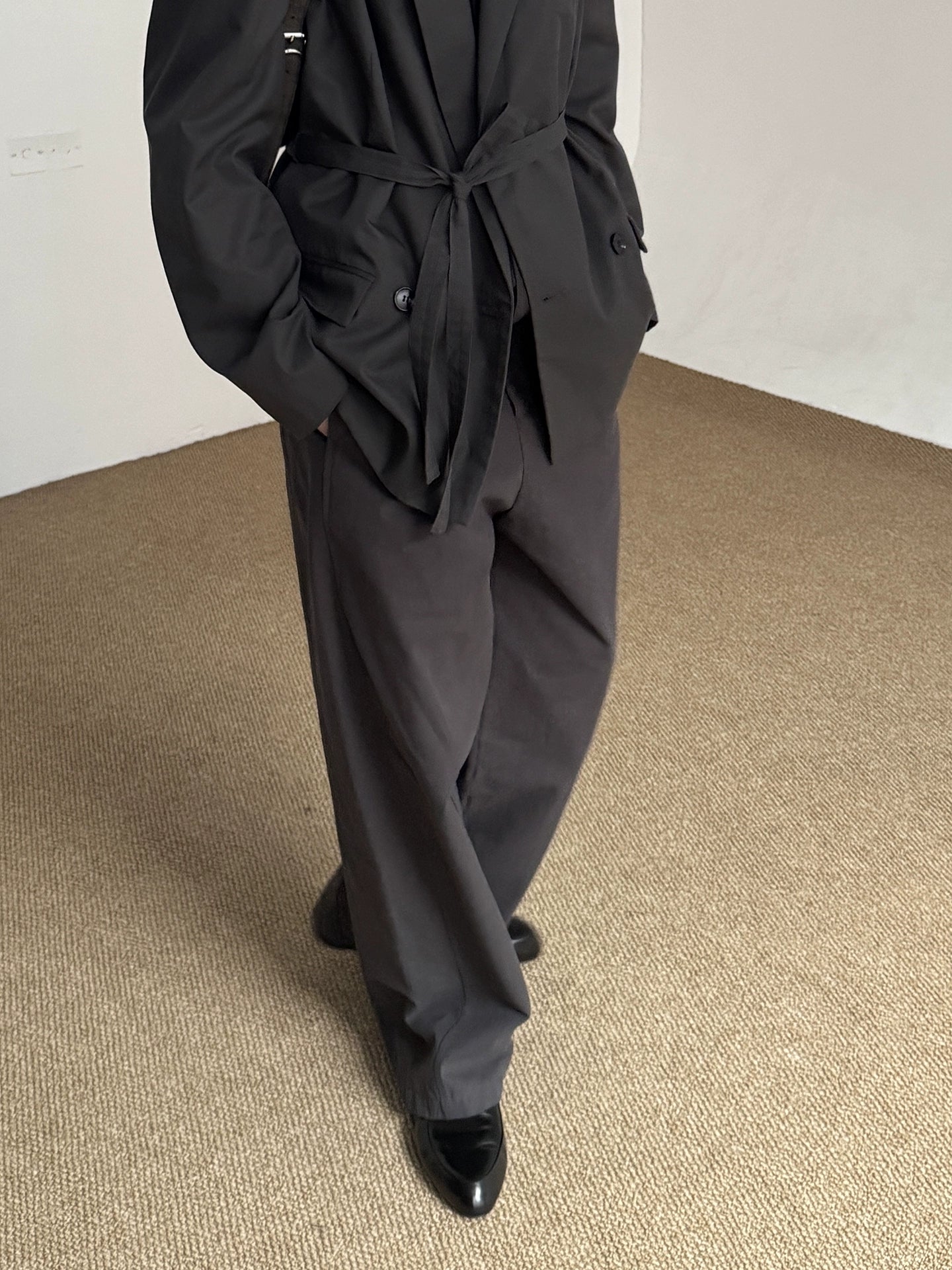 Washed Wide-Leg Straight Pants WN21605