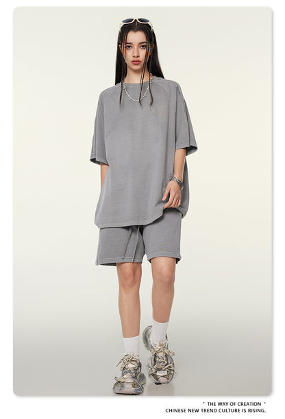 Oversize Washed Short-sleeve T-shirt WN6458