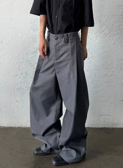 Pleats Wide Leg Trousers WN20009