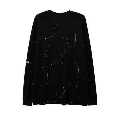 Letter Rhinestone Long Sleeve T-Shirt WN15031