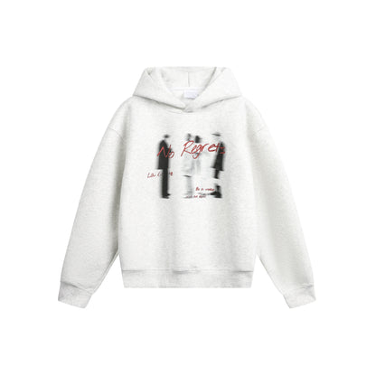 Washed Portrait Print Oversize Hoodie WN21427