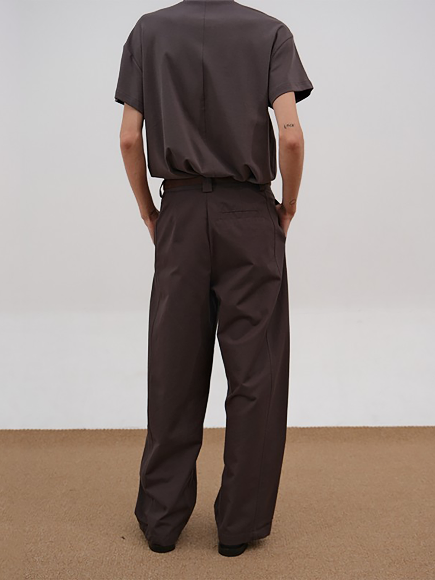 Washed Wide-Leg Straight Pants WN21605