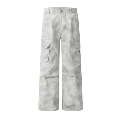 Tie-dye Wide Leg Cargo Pants WN8203