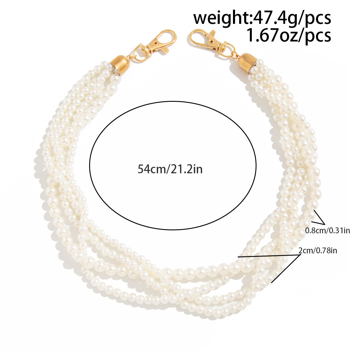 Wrapped Pearl Beads Pants Chain WN21072