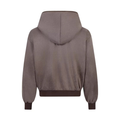 Symmetric Cropped Zipper Hoodie WN28034