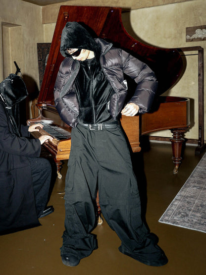 Standing-Neck Short White Duck Down Jacket WN17235