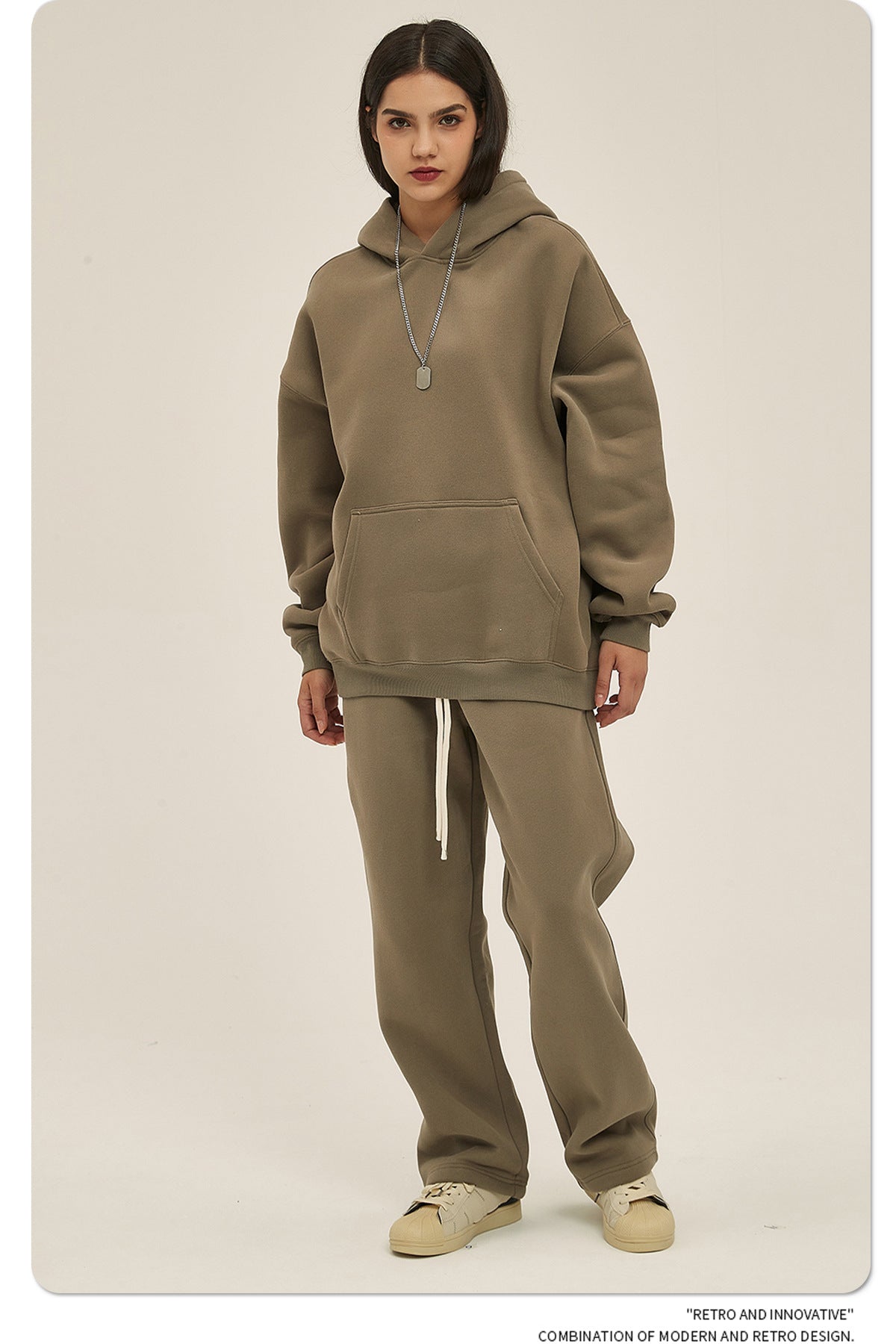 Oversize Heavyweight Hoodie & Heavyweight Sweatpants Setup WN6638-K