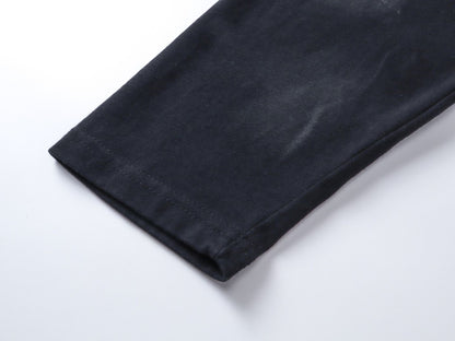 Dirty Washed Fake Layered Long Sleeve T-Shirt WN25805