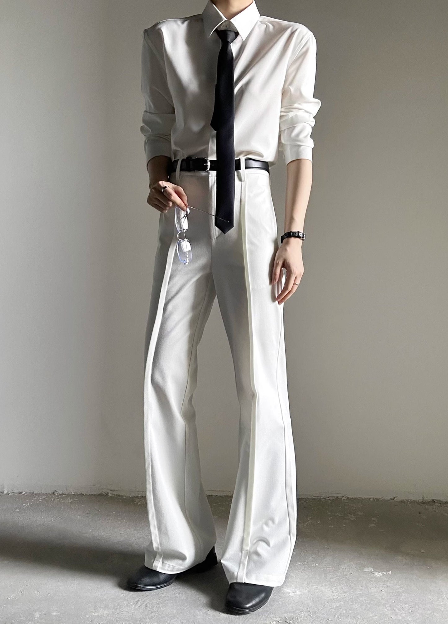 Elastic Waist Flare Trousers WN19614