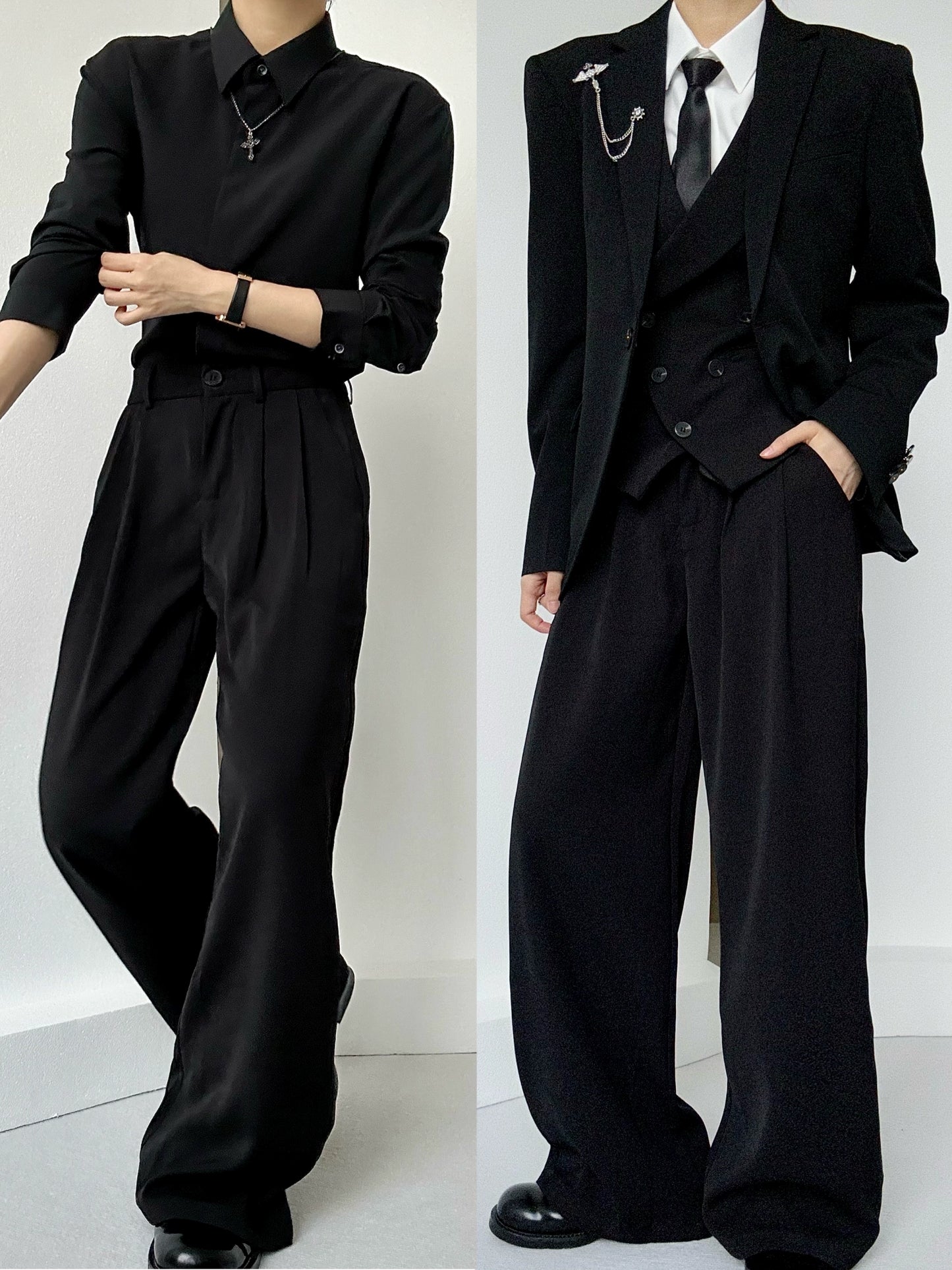 Minimalist Design Wide Leg Trousers WN19606