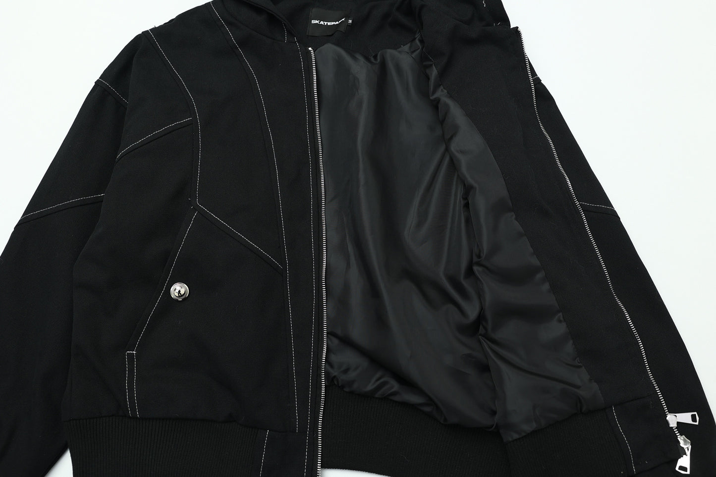 Metal Buttons Patchwork Hooded Jacket WN16109