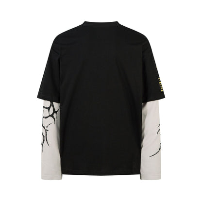 Fake Layered Paint Graphic Long Sleeve T-Shirt WN26159
