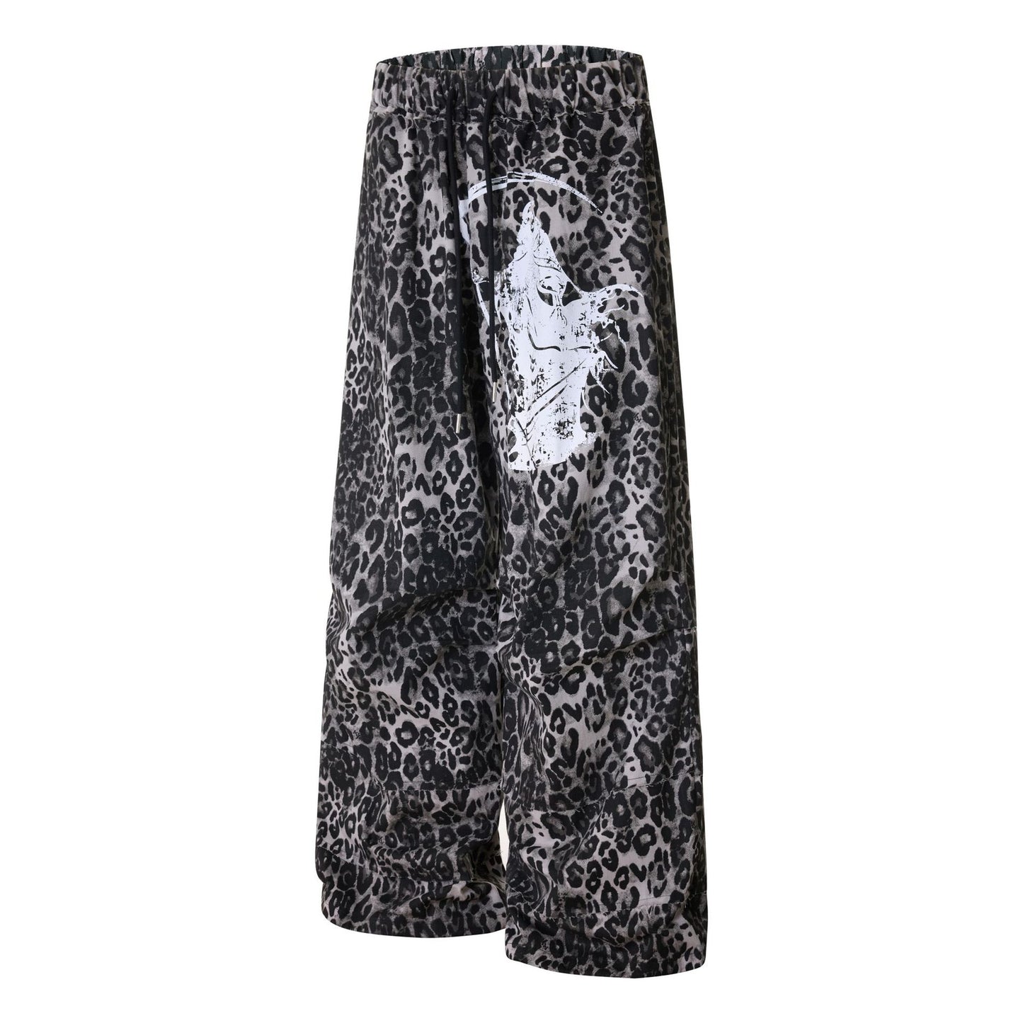 Leopard Print Wide Leg Cargo Pants WN26043