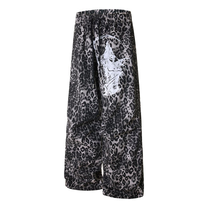 Leopard Print Wide Leg Cargo Pants WN26043