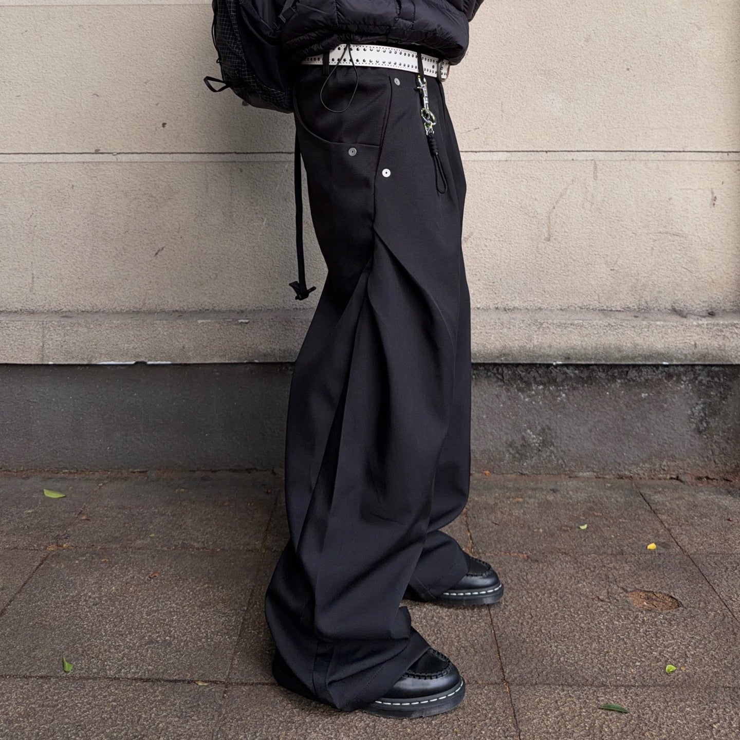 Pleats Drape Wide Leg Trousers WN24371