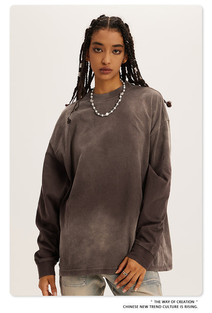 Oversize Washed Long-sleeve t-shirt WN6051