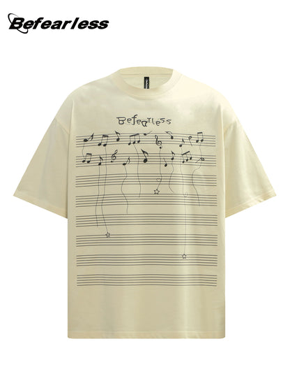 Music Note Graphic Short Sleeve T-Shirt WN26240
