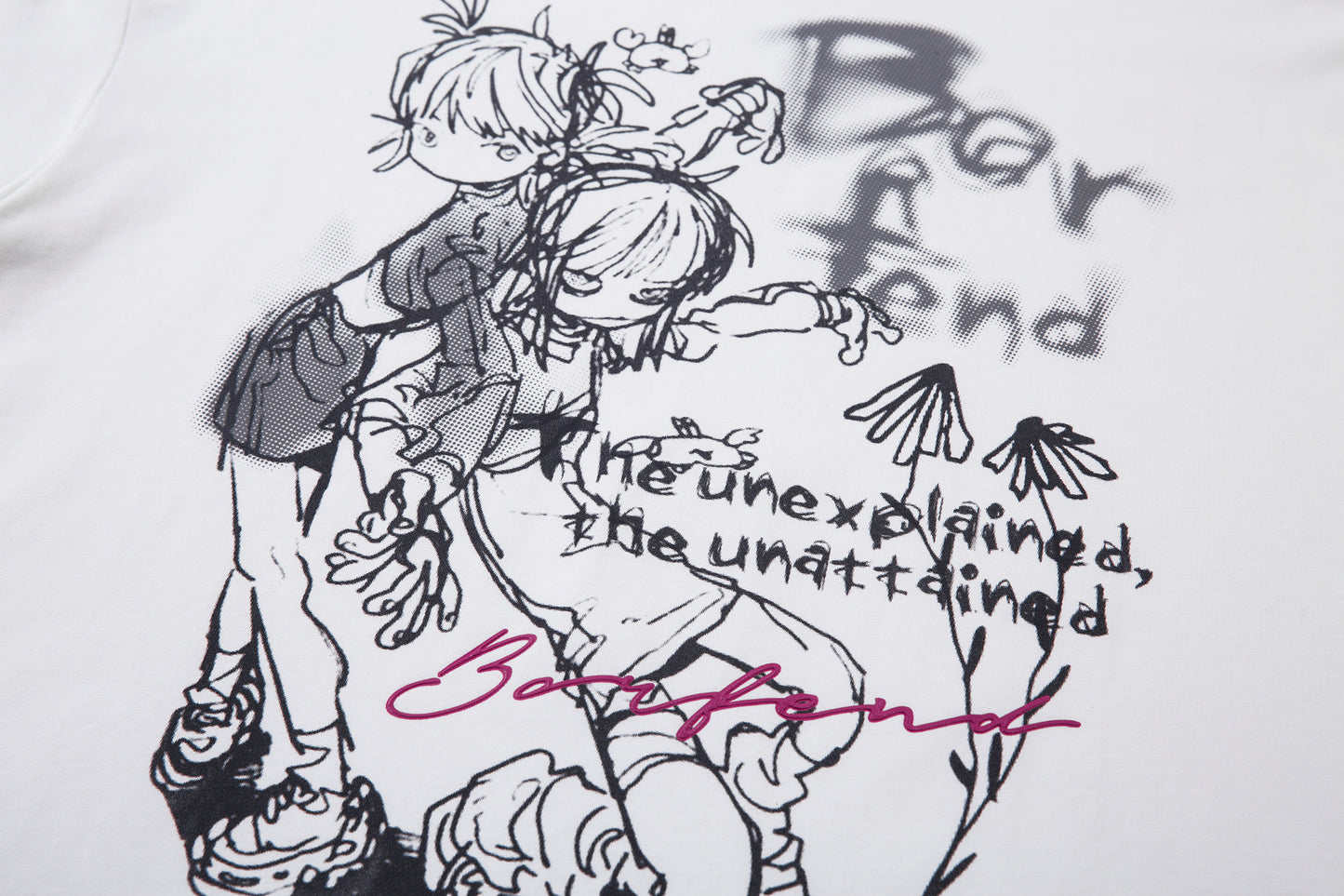 Illustration Graffiti Letter Short Sleeve T-Shirt WN25430