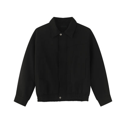 Lapel Short Jacket & Wide Leg Pants Setup WN24866