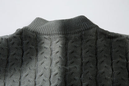 Colorblock Spray Paint Patchwork Oversize Knit Cardigan WN11442