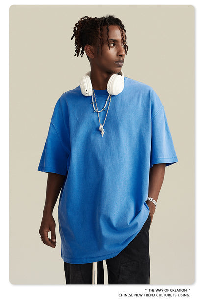 Washed Oversize Short-sleeve T-shirt WN6457