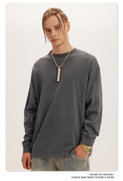 Oversize Washed Long Sleeve T-Shirt WN6052