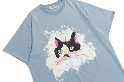 Cartoon Print Short Sleeve T-Shirt WN26777