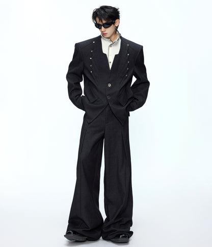 Deconstruction Tailored Jacket & Flare Trousers Setup WN21236